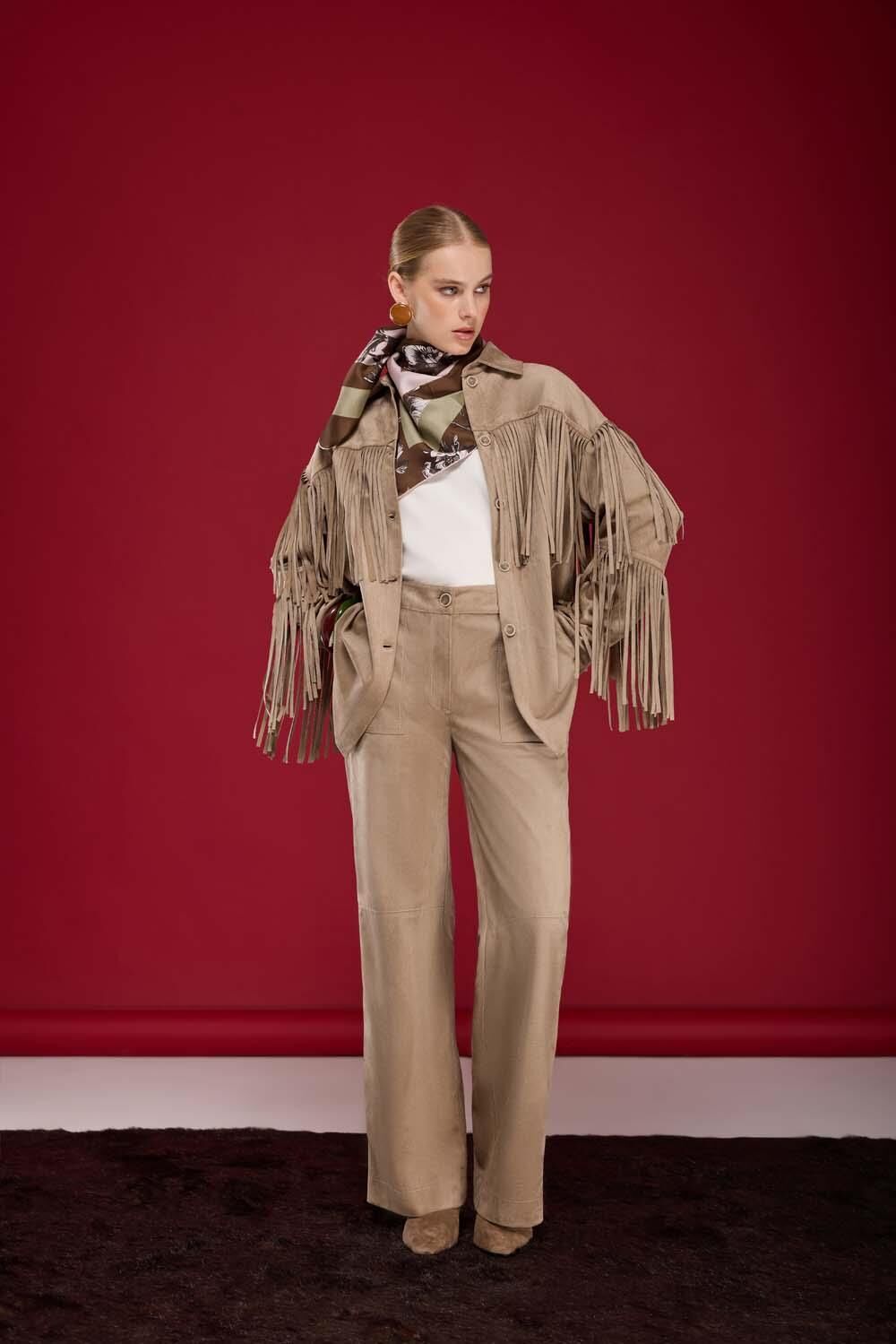 PÜSKÜLLÜ SÜET GÖMLEK