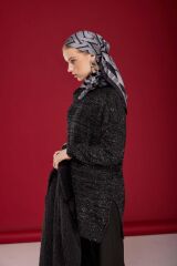 KARE LOGO EŞARP 90x90 - GRİ