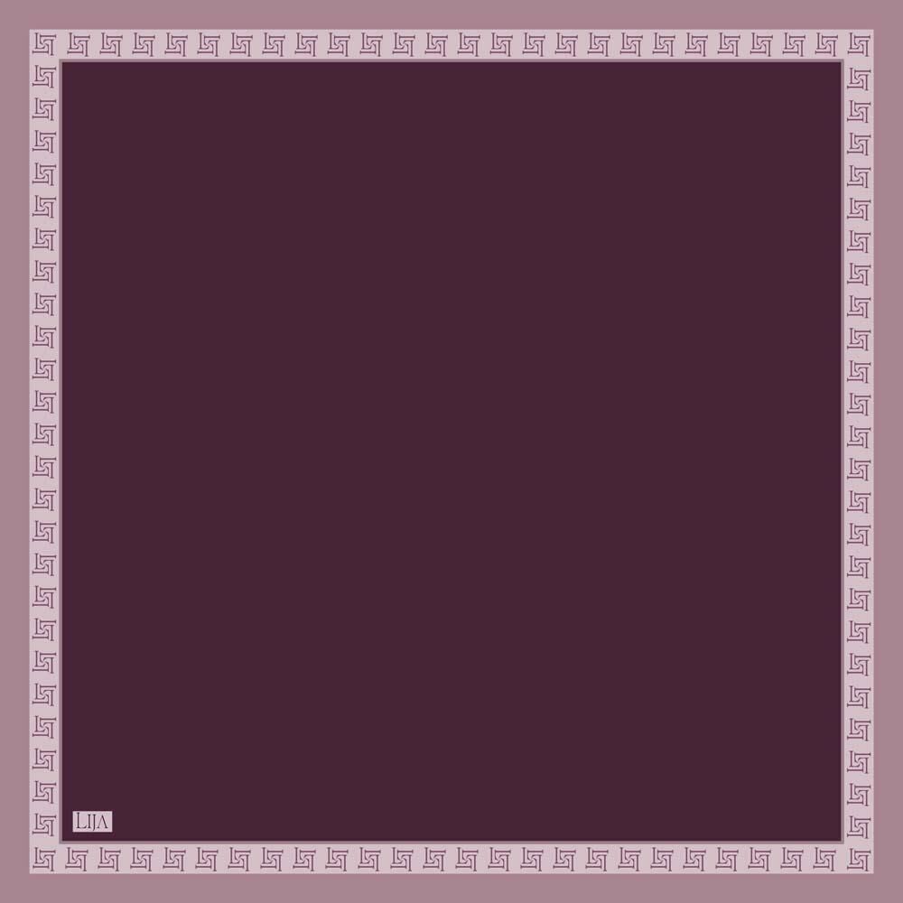KENAR LOGO EŞARP 90x90 - BORDO