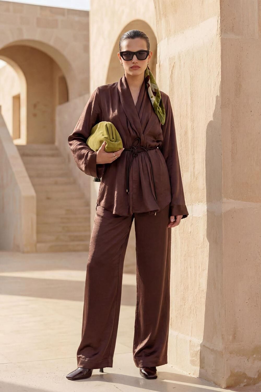 ŞAL YAKA SATEN TAKIM