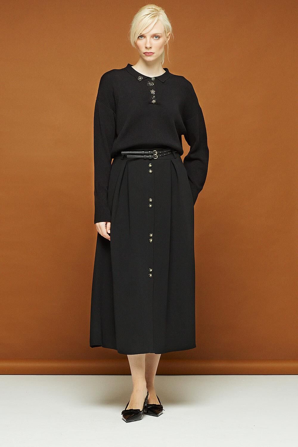 DÜĞME DETAYLI  ETEK