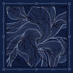 GECE EŞARP 90x90 - LACİVERT