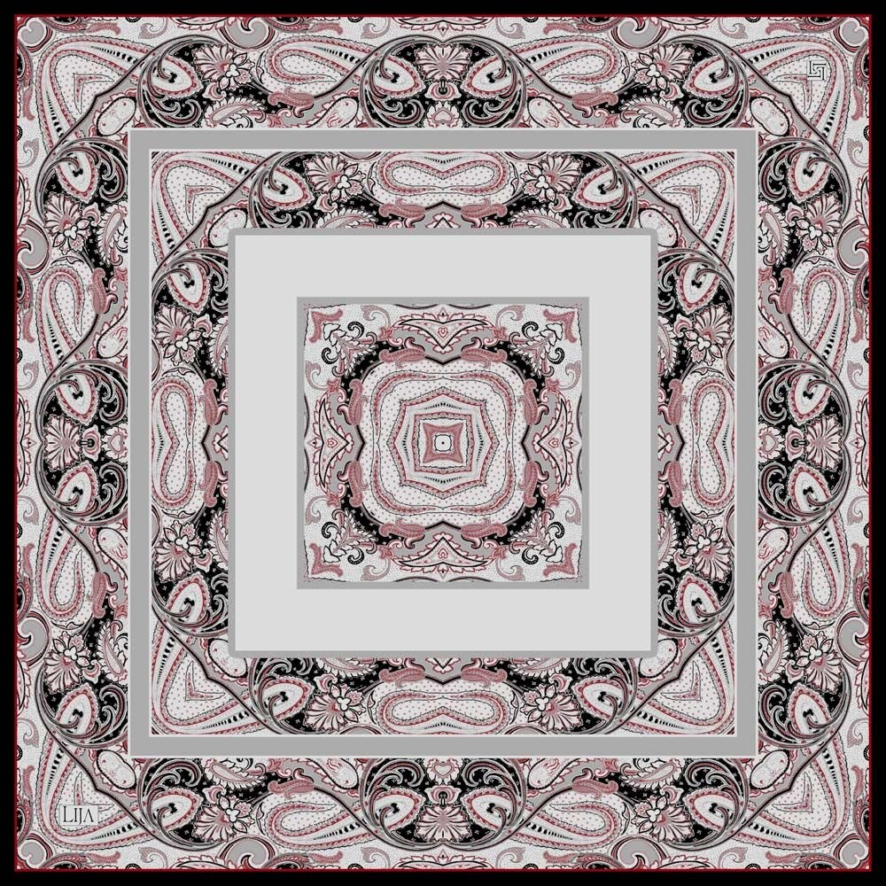 ZERRİN EŞARP 90x90 - TAŞ