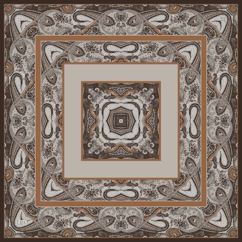 ZERRİN EŞARP 90x90 - VİZON