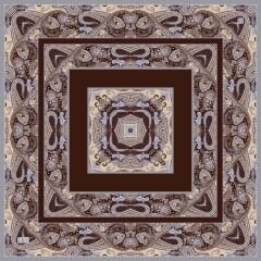 ZERRİN EŞARP 90x90 - KAHVE