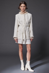 KUŞAKLI İNCİ DÜĞMELİ BUKLET CEKET