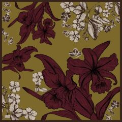 LEYLAK EŞARP 90x90 - OLIVE